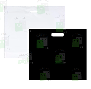 Сумка ВУР 60х50+4 Черная и Белая ПВД 60 мкм